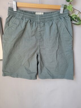 Pact Men's Canvas Drawstring Cotton 7" Pullon Short Green S